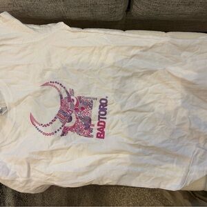 Bad Toro Women’s Shirt Size Small White Short Sleeve Graphic Tee